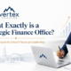 What is a strategic finance office for schools